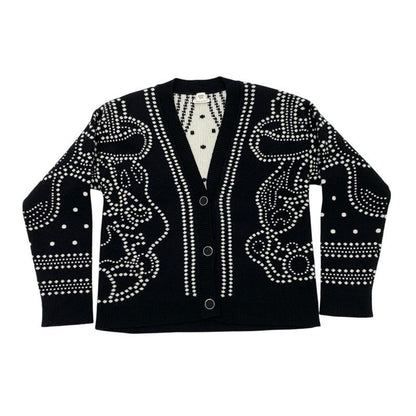 Hermes Top Cashmere Cotton Black White Brid De Gala Embroidery