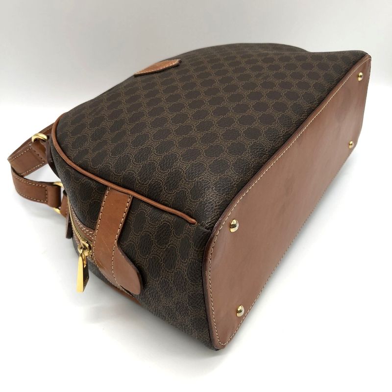 Celine MC96 Macadam Handbag Brown Pvc/leather Ladies Fashion Brand