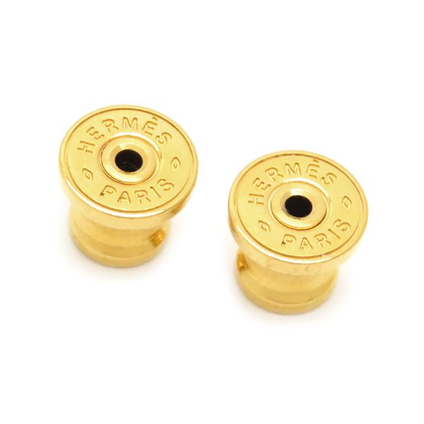 Hermes Earrings Pop Ash Hearrings Mini GP Enamel Lilac and Gold Hardware Hshape