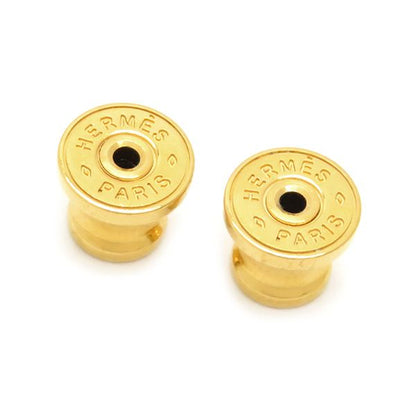 Hermes Earrings Pop Ash Hearrings Mini GP Enamel Lilac and Gold Hardware Hshape