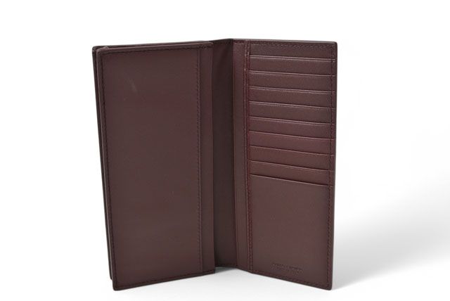Bottega Veneta Wallet Men's Bottega Veneta Long Wallet Intrecciato Bordeaux