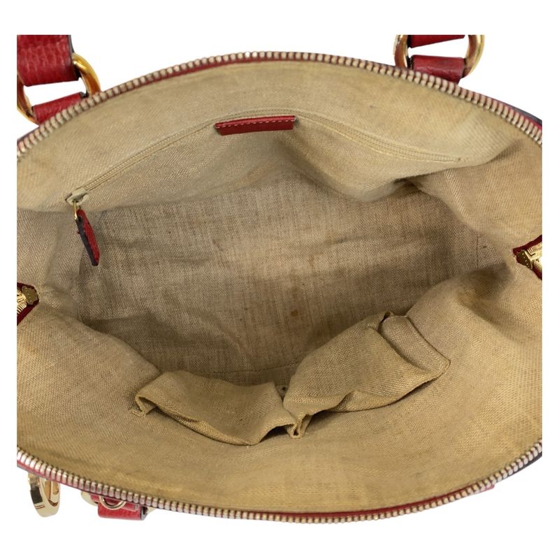 Gucci Interlocking Red Gold Hardware Leather 449662 Handbag Shoulder Bag 2way