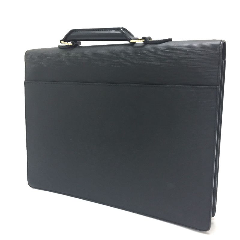 Louis Vuitton Business Bag Serviette Ambassador M54412 Epi Leather Creel Black