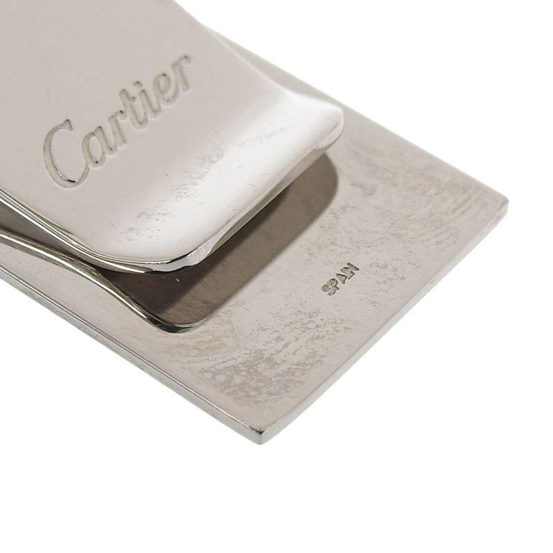 Cartier Happy Birthday 2C Decor Logo Engraved Bill Clip Billfold Money Clip