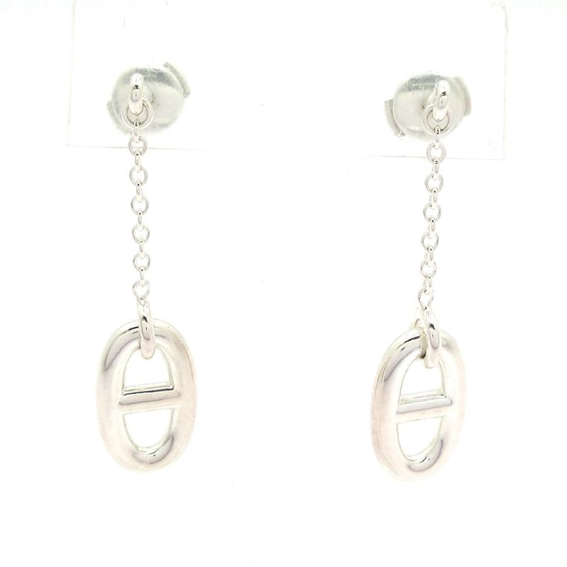 Hermes Earrings Chaine D'ancre In Silver