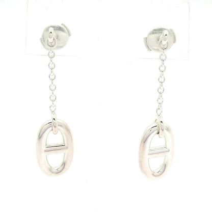 Hermes Earrings Chaine D'ancre In Silver