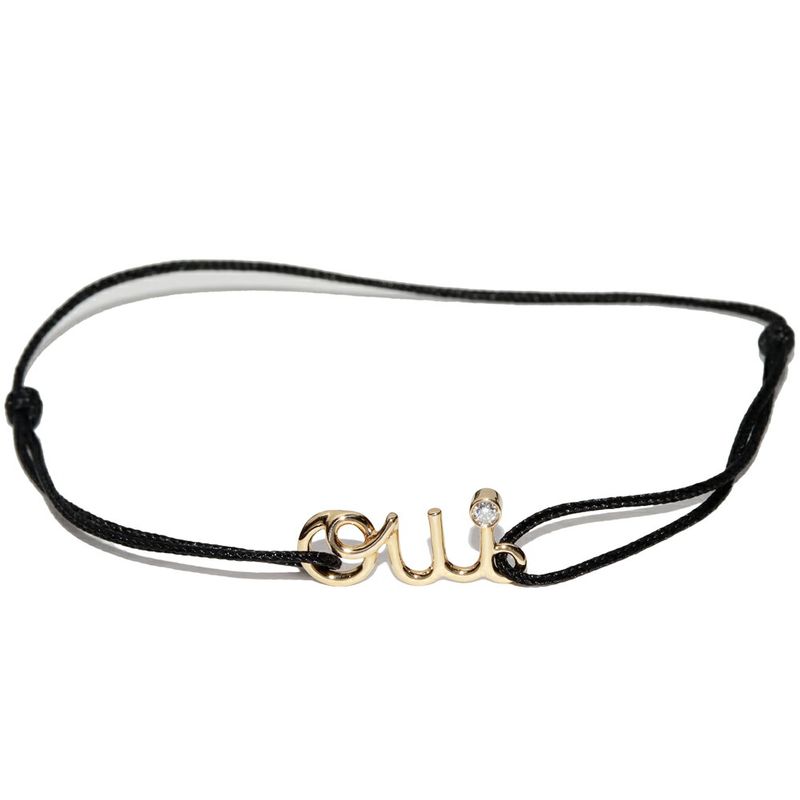 Christian Dior Bracelet 18K Yellow Gold Diamond 1P (003ct) OUI Amour Bracelet