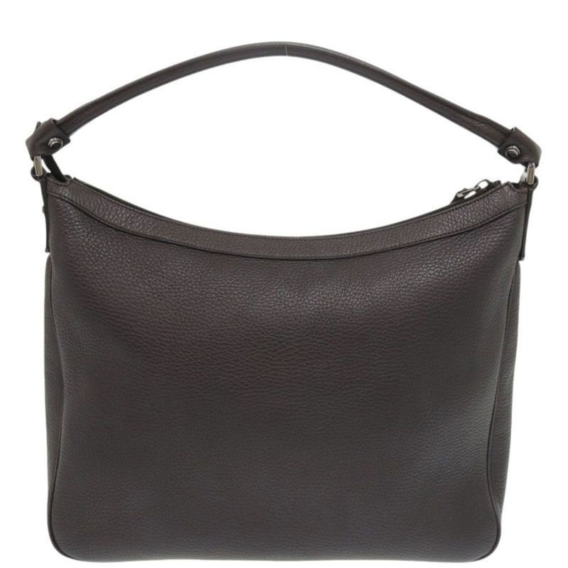 Gucci 293581 One Shoulder Bag Leather Dark Brown Handbag 1175 Gucci