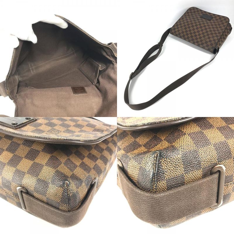 Louis Vuitton Shoulder Bag Brooklyn MM N51211 Damier Canvas Ebène Brown