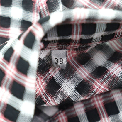 DIOR Homme 293c516a5571 100% Cotton Logo Button Plaid Long Sleeve Shirt Pink
