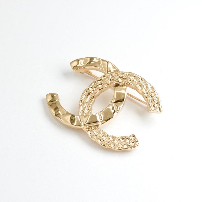 Chanel Brooch Corsage Gold Here Mark