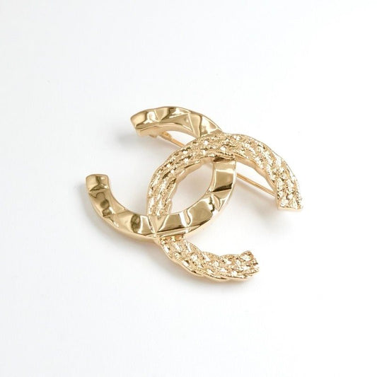Chanel Brooch Corsage Gold Here Mark
