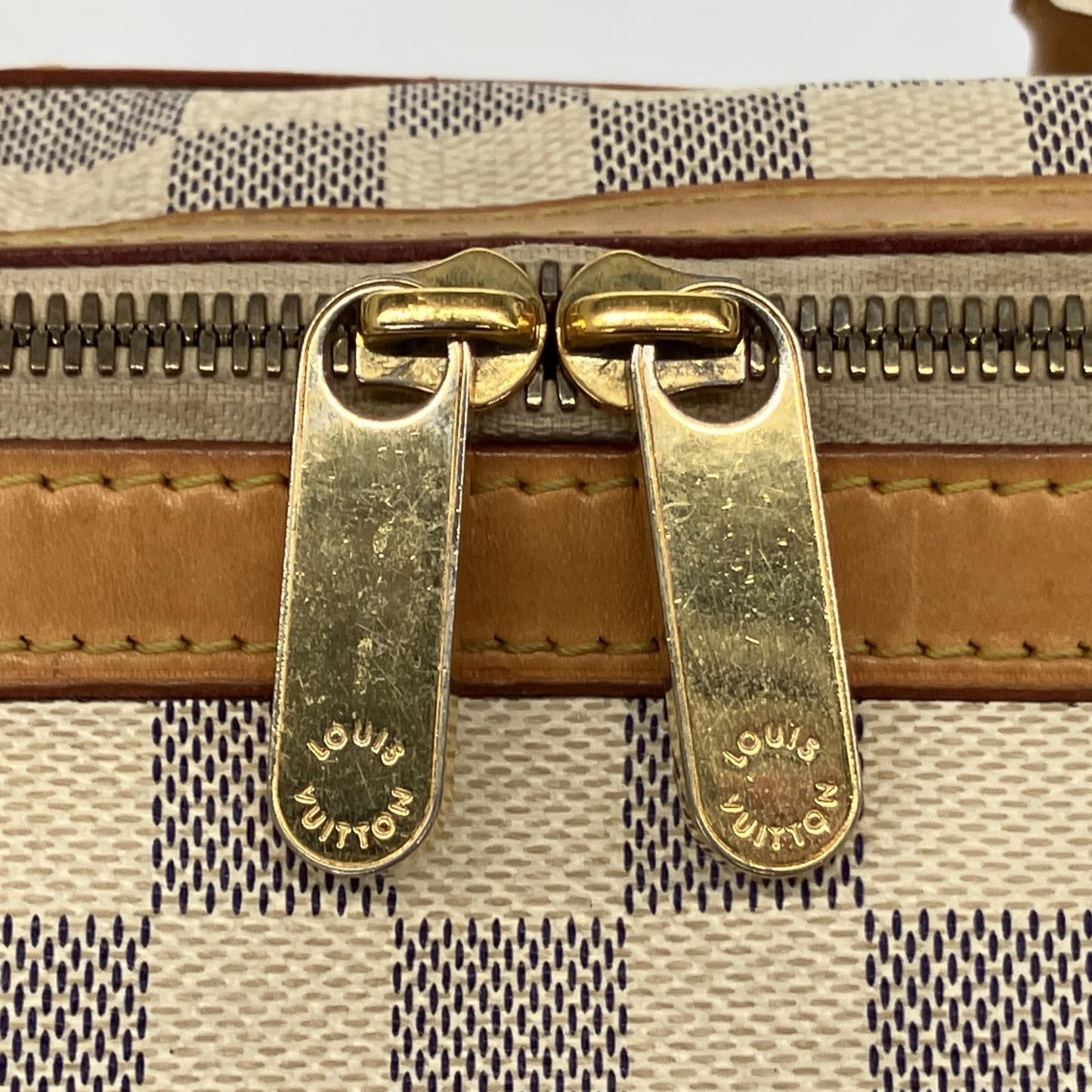 Louis Vuitton Mini Boston Bag Damier Azur Berkeley N52001 Gray X White