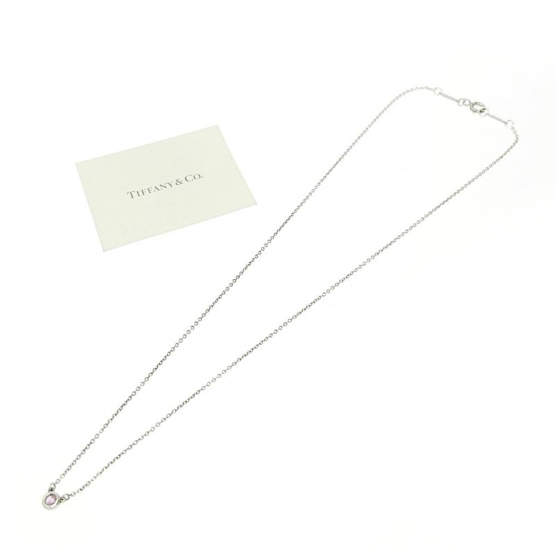 Tiffany & Co Tiffany & Co Silver Pink Sapphire by-the-Yard Necklace 1.6g 925