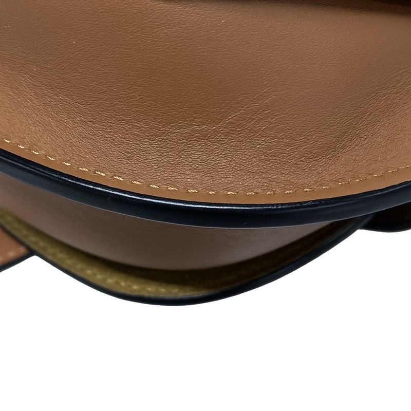 Loewe Shoulder Bag Gate Dual Bag Mini Brown Jacquard Strap Detachable
