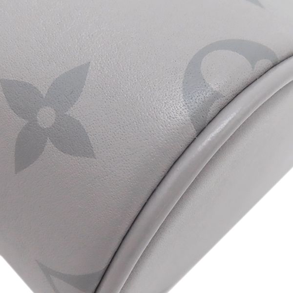 Louis Vuitton 2way Bag Vanity Chain Pouch Calfskin Leather Trianon Gray Gold