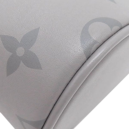 Louis Vuitton 2way Bag Vanity Chain Pouch Calfskin Leather Trianon Gray Gold