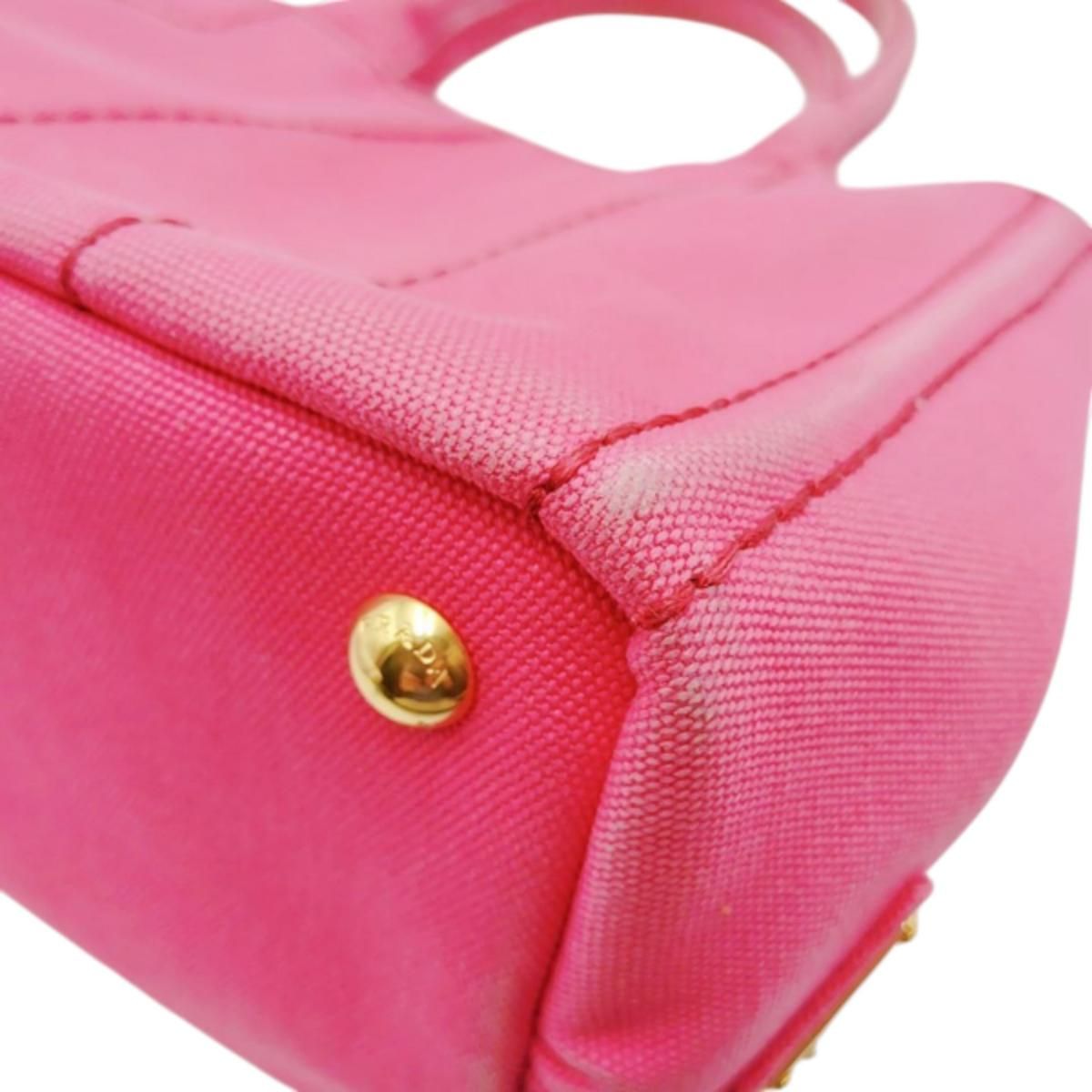 Prada 1 Bg439 Canapa Handbag Mini Tote Bag Pink