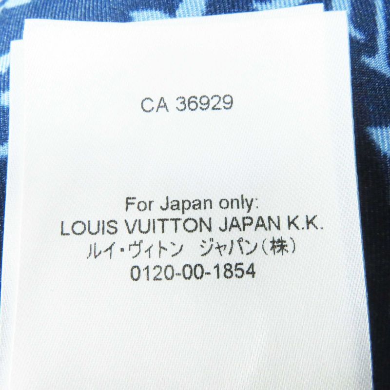 Louis Vuitton 22AW 100% Silk Monogram Pajama Shirt/long Sleeve Shirt Navy