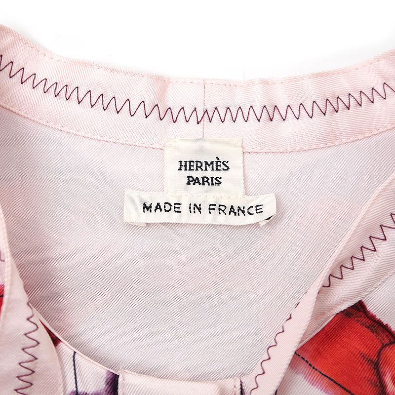 Hermes Sleeveless Dress 36 Silk 2018ss Pink