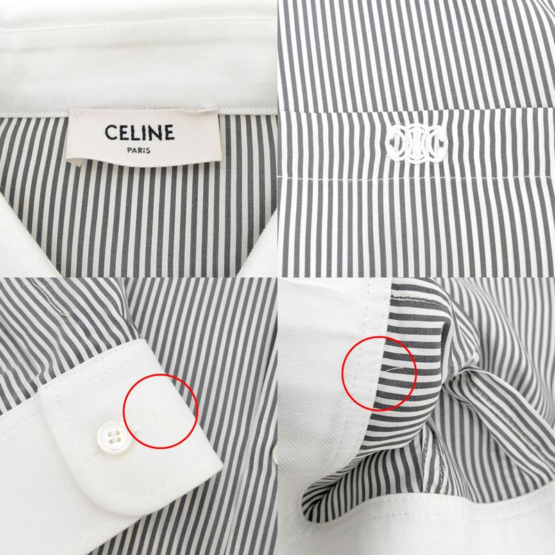 Celine Check Shirt Oversize 38 Size 2c775848h Silk Women's Clothes