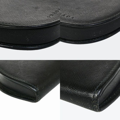 Prada Coin Case Coin Case Logo Leather Black 01bs117