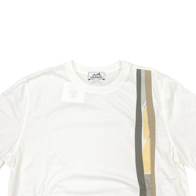 Hermes Short Sleeve T-Shirt Onde Corollet H457920ha90la Size S Blanc White