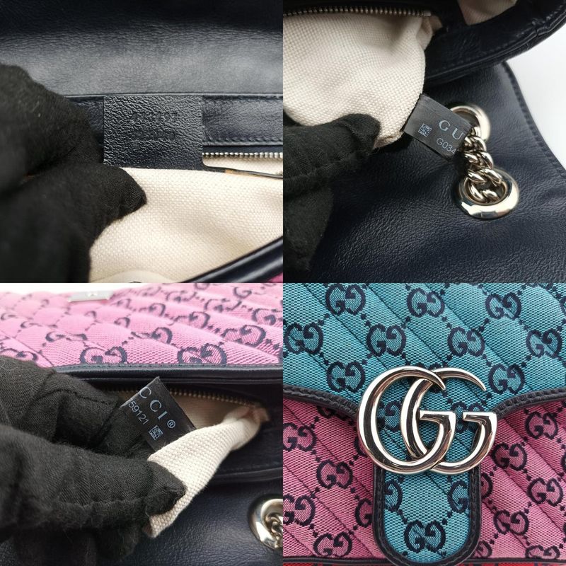 Guccigg Marmont Red X Blue X Pink Fabric 443497 G034759121
