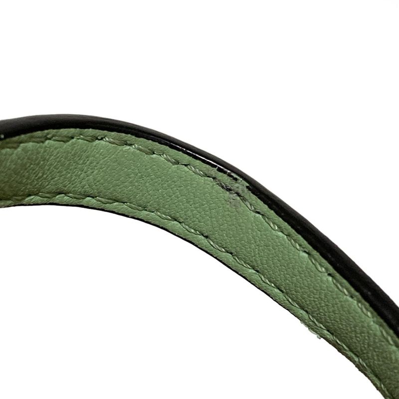 Fendi Handbag Micro Peekaboo 8m0355 Light Green Mini Bag Leather