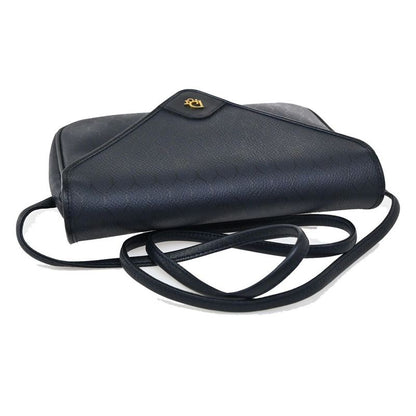 Christian DIOR Shoulder Bag Logo PVC Navy 61ka840