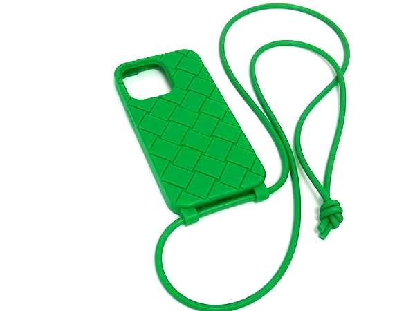 Bottega Veneta Intrecciato Rubber Iphone 13 Pro Phone Case Women's Green
