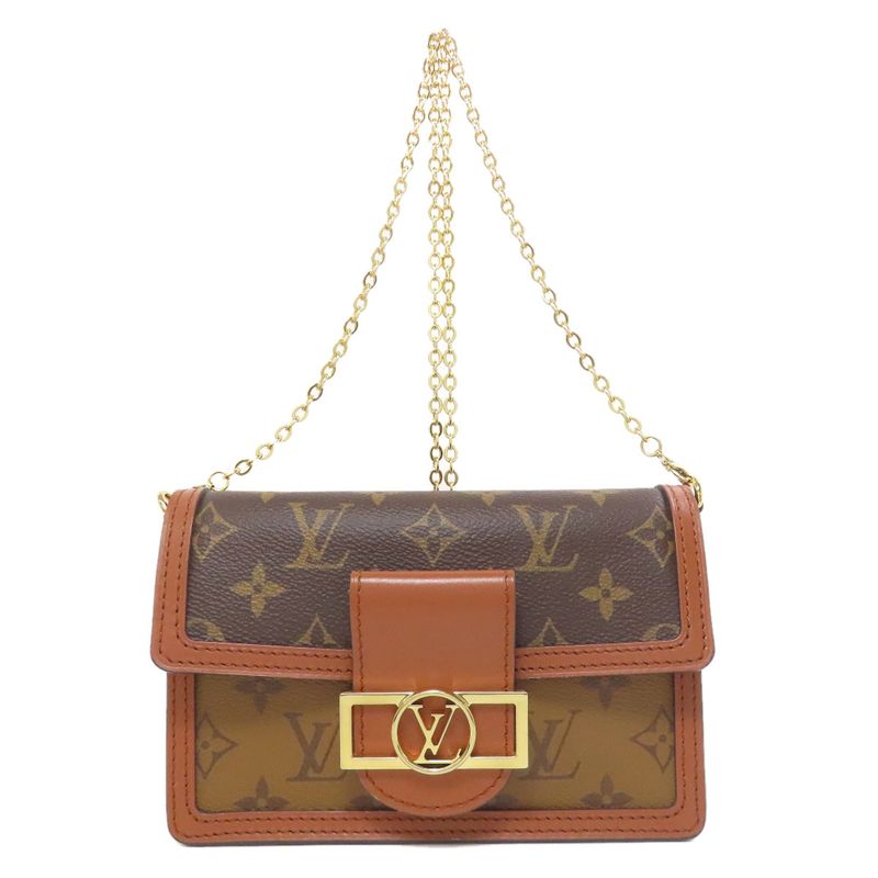 Louis Vuitton M68746 Porte Feuille Dauphine Shoulder Bag Monogram Reverse Women