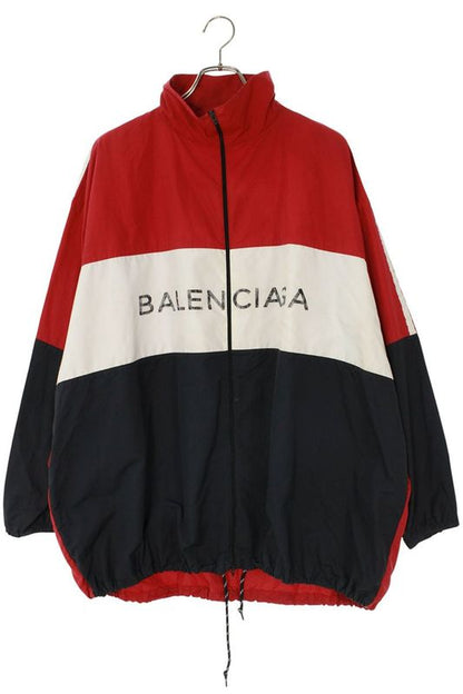 Balenciaga 508903 Txd12 Logo Print Poplin Shirt Blouson Men 39
