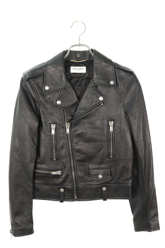 Saint Laurent Paris 584491 Yc2ue Palm Tree Print Rider Scuff The Jacket Women's