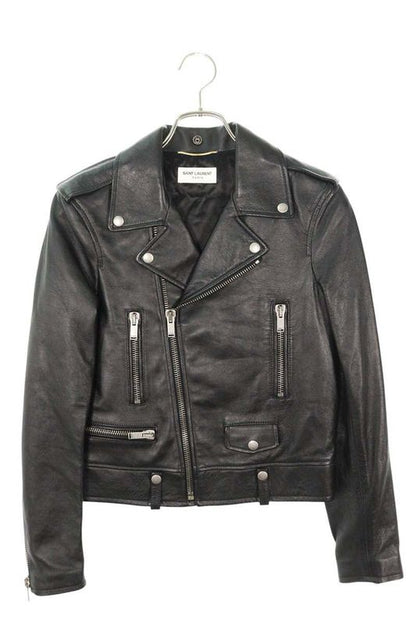 Saint Laurent Paris 584491 Yc2ue Palm Tree Print Rider Scuff The Jacket Women's