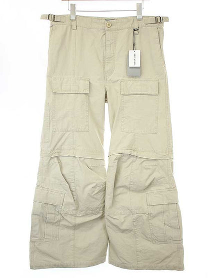 Balenciaga 23aw Flared Cargo Pants Flared Cargo Long Pants 768810 Tkp27 Beige L