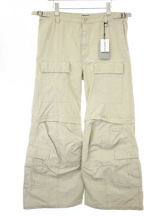 Balenciaga 23aw Flared Cargo Pants Flared Cargo Long Pants 768810 Tkp27 Beige L