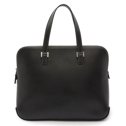 Hermes Escapada Tote Handbag Box Calf Leather Dark Grey Silver Hardware