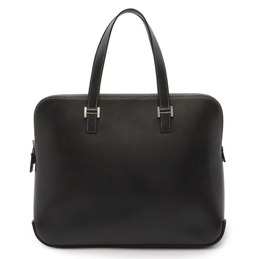 Hermes Escapada Tote Handbag Box Calf Leather Dark Grey Silver Hardware