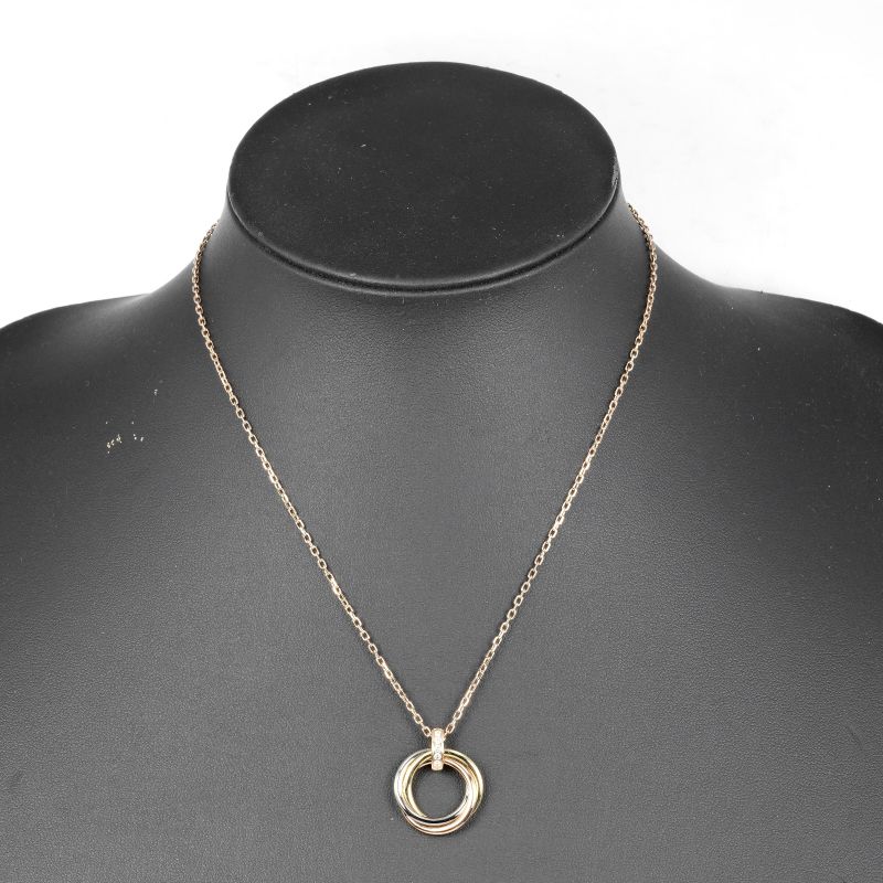 Cartier Trinity 18K Gold (YG X PG X WG) X Diamonds X Three Colors Ladies 8.8g