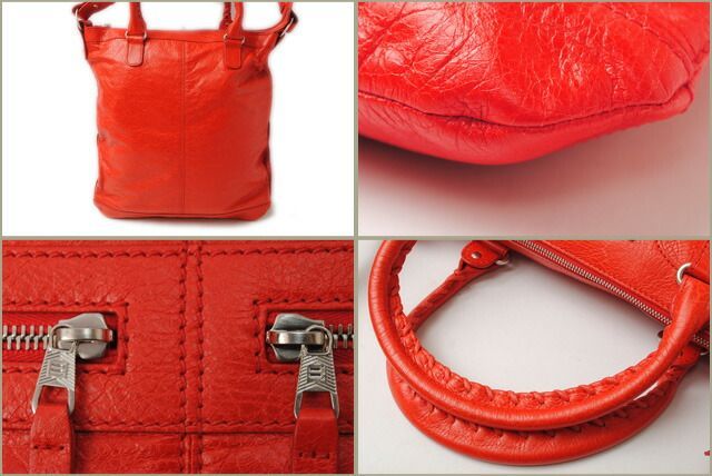 Balenciaga Tote Shoulder Bag Balenciaga Classic Red Silver Hardware 322951 D94j4