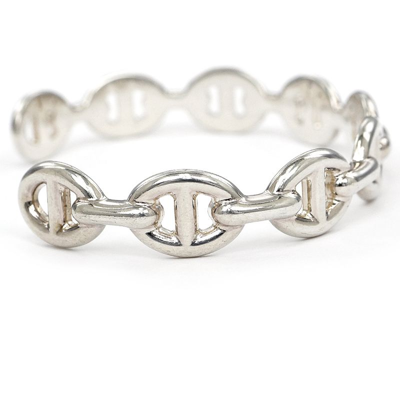 Hermes Bracelet Chaine D'ancre Anchene Bangle SH Ag925 SV Silver -