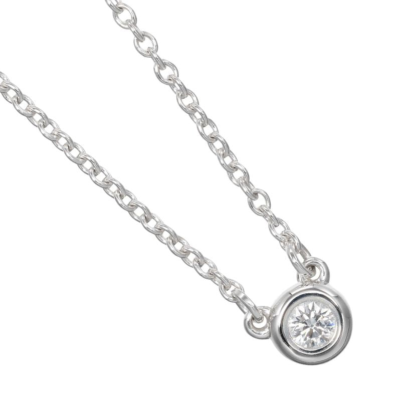 Tiffany & Co By-the-yard Silver 925 X Diamond Ladies 1.6g Necklace