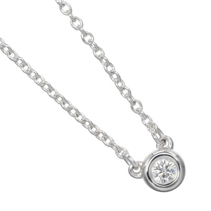 Tiffany & Co By-the-yard Silver 925 X Diamond Ladies 1.6g Necklace