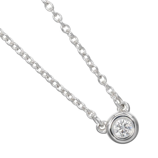Tiffany & Co By-the-yard Silver 925 X Diamond Ladies 1.6g Necklace