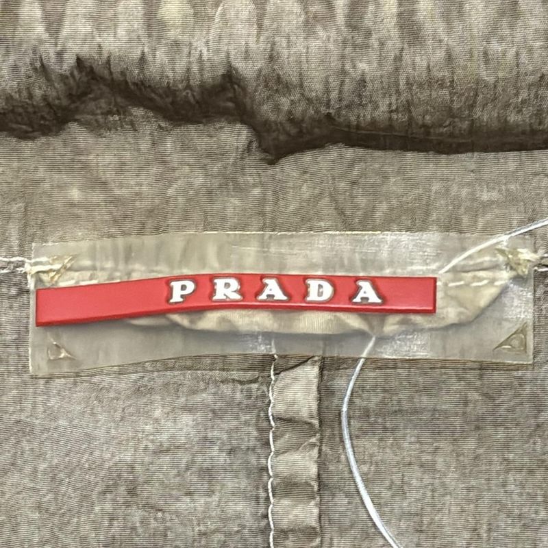 Prada Sport Blouson Size 50 M Men - Gray-beige Long Sleeves Zip-up Spring/fall