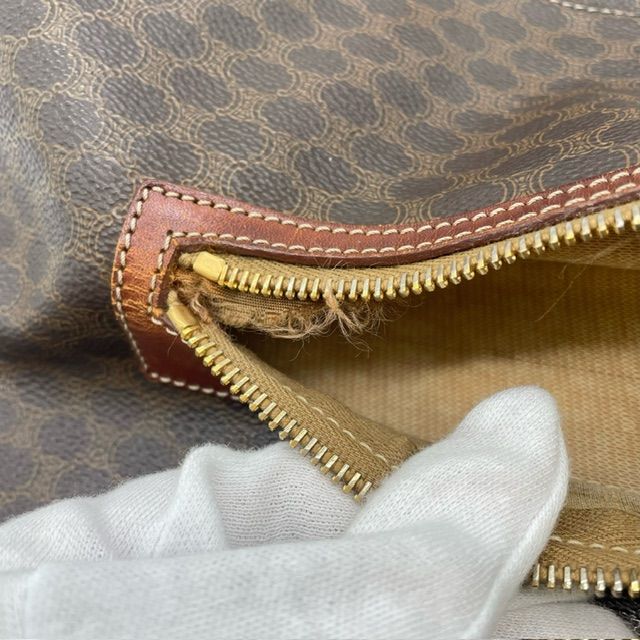 Celine MC96 Tote Bag Shoulder Bag Macadam Brown PVC Leather Fashion Women Men