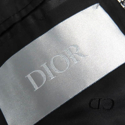 DIOR Christian DIOR Homme 933c307a4602 100% Wool Staggered Pattern Long Coat With CD Logo