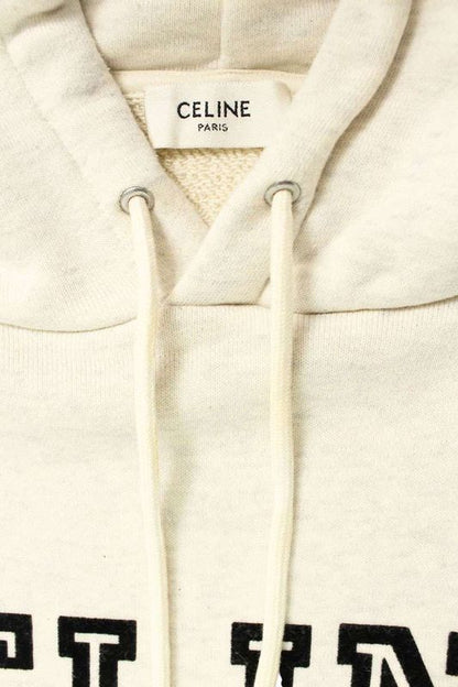 Celine Ry032649w.02bl Felt Logo Pullover Hoodie Men's L