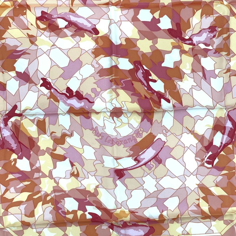 Hermes Carre 90 Sous Les Oranges Under The Orange Tree Orange X Multicolor